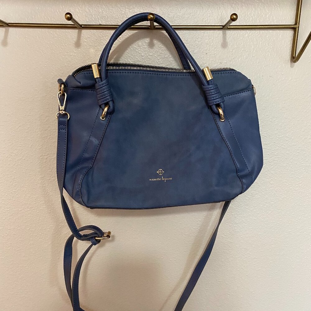Purse Bundle NWT Draper James Straw Bag Tote and a Blue Nanette Lepore Crossbody - Picture 5 of 7